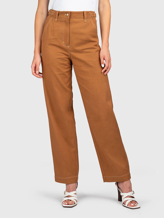Cotton blend trousers