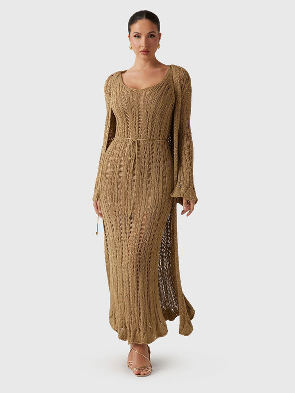 LUCKY maxi dress with waist belt - 3