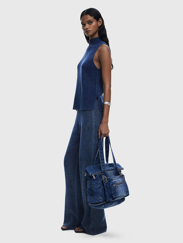 Multifunctional denim backpack - 2