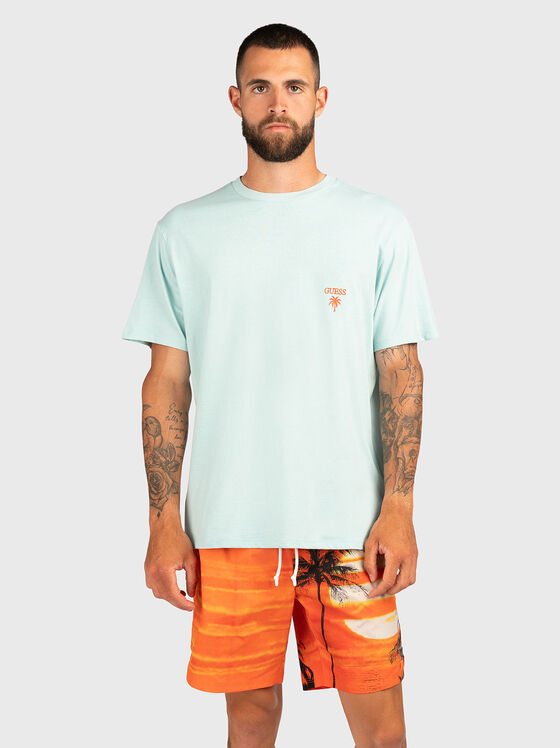 Cotton T-shirt with accent back - 1