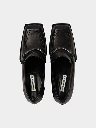 K-BLOK leather loafers with accent heel - 4
