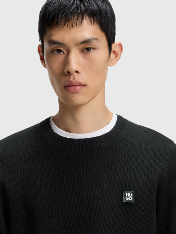 Sweater with metallic stacked logo - 4