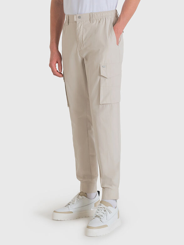 Cotton blend cargo pants - 1