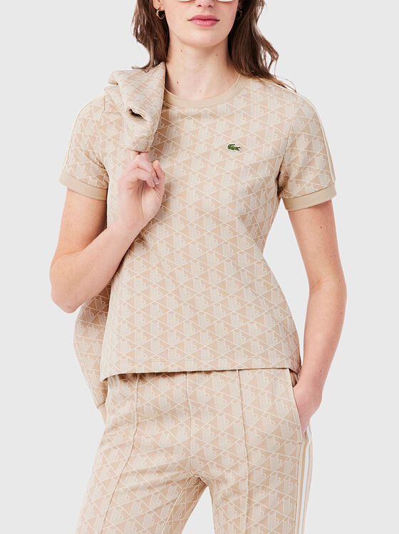 Slim-fit T-shirt with monogram print - 1