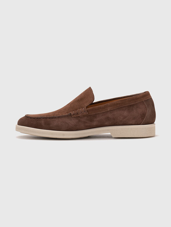 Brown suede loafers - 4