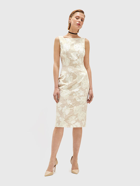 Midi dress with floral motifs - 4