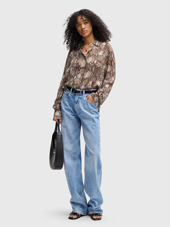 High waisted straight fit jeans - 4