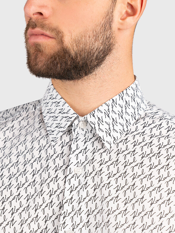 Shirt with monogram print  - 5