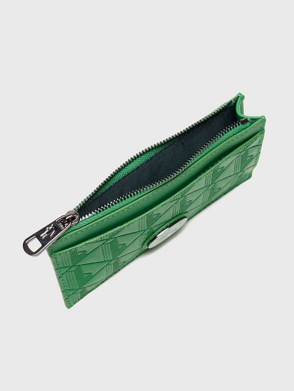 Monogrammed logo card holder with zip - 2