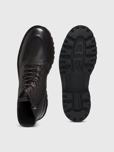 JULYO dark brown leather boots - 5