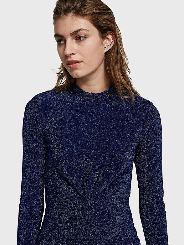 Slim dress with lurex threads - 3