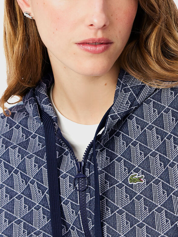 Sweatshirt with monogram logo print - 4