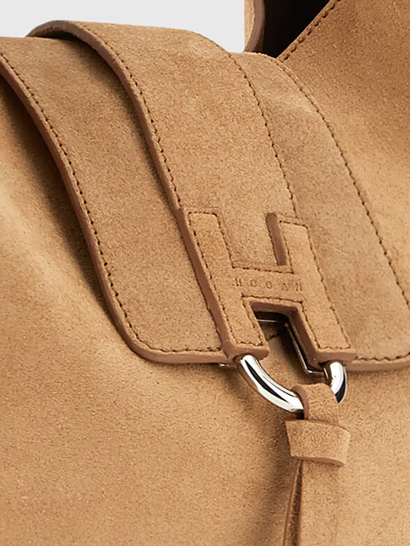 Suede bag with logo - 5
