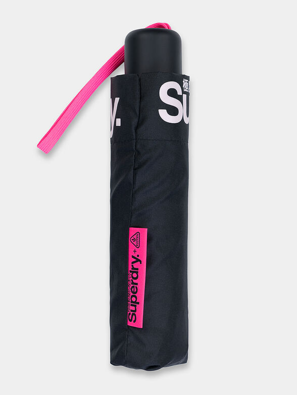 Folding umbrella with maxi logo print - 1