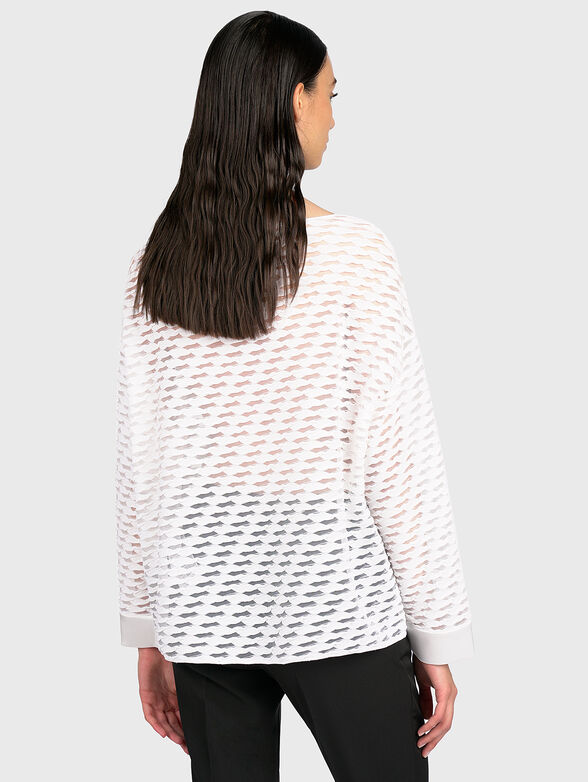 Long sleeved blouse with sheer effect - 3