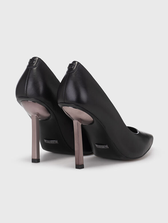 CIANCI black leather shoes with thin heel  - 3