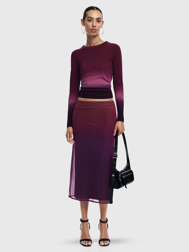 Midi skirt with ombre effect - 5
