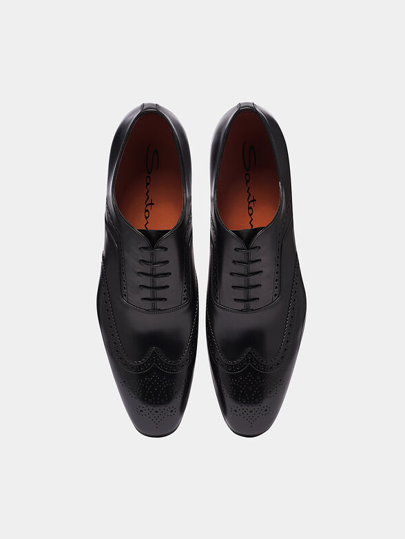 Black leather shoes - 2