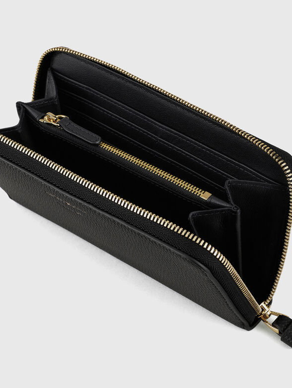 Black wallet with mini logo inscription - 3