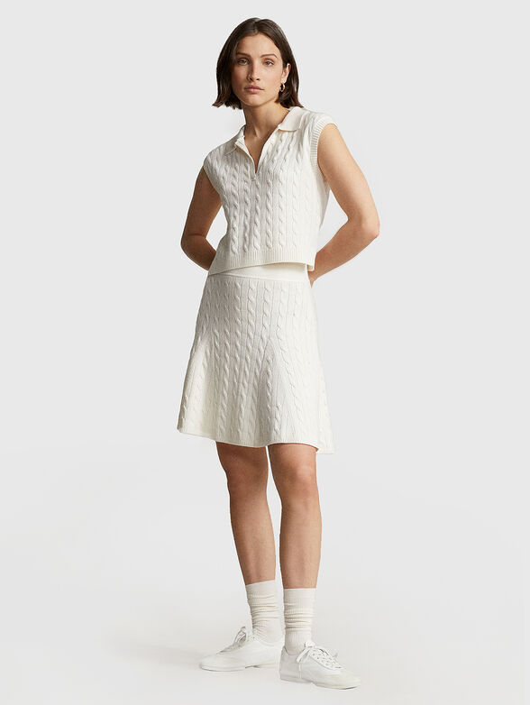 Knitted mini skirt in wool blend - 4