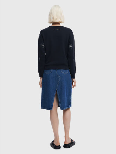 JOYA sweatshirt with floral accents - 3