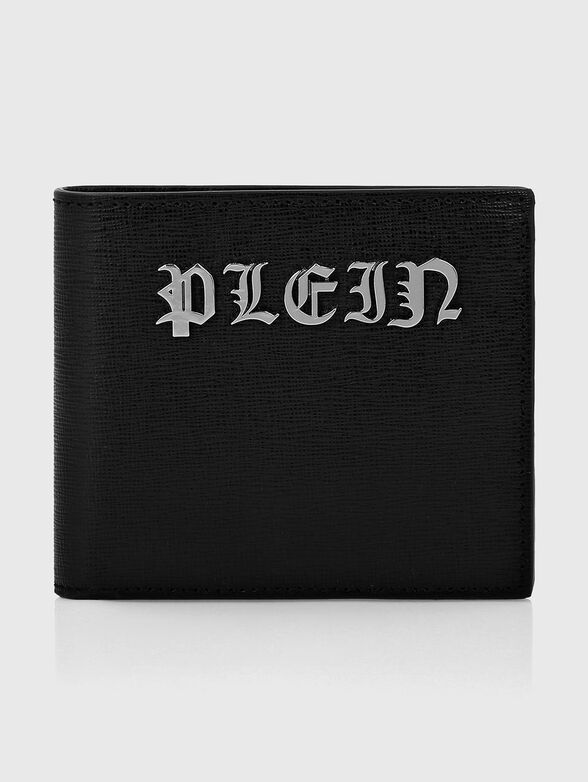 Leather wallet with gothic accent - 0