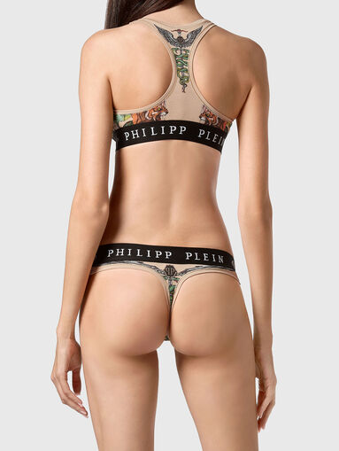 Bralette with contrast print - 3