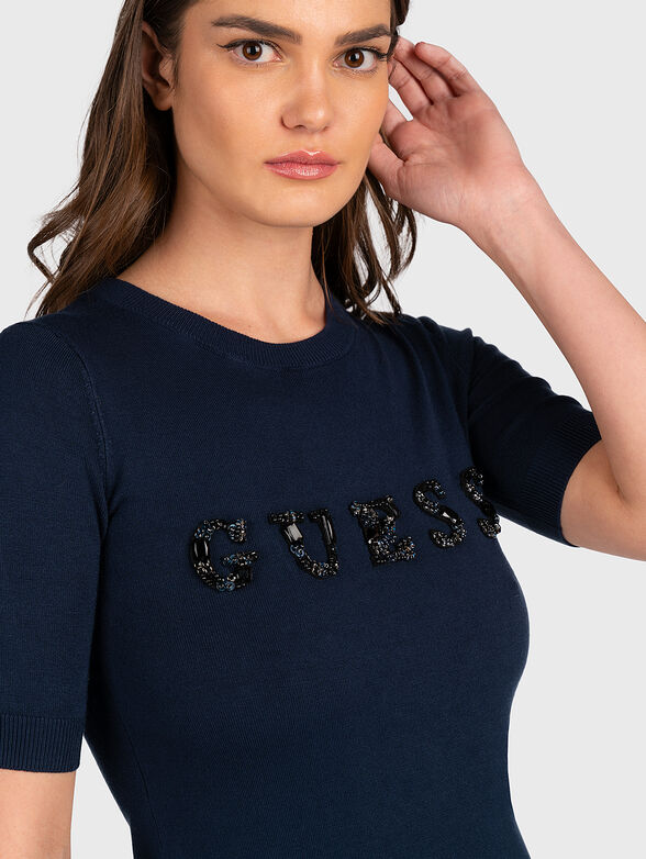 CHANTAL black T-shirt with logo accent - 4