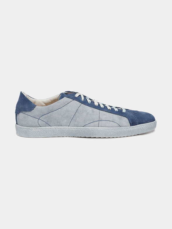 Blue sneakers with suede details - 1