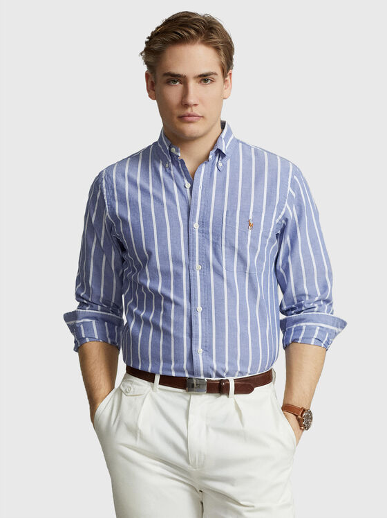 Синя раирана риза - 1