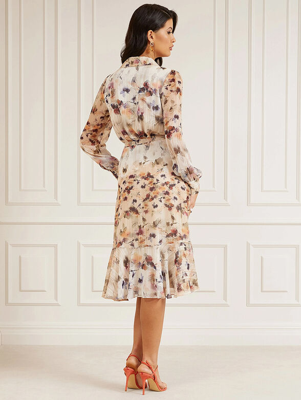 Midi dress with floral print - 2