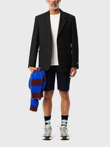 Shorts with logo embroidery in brown - 5