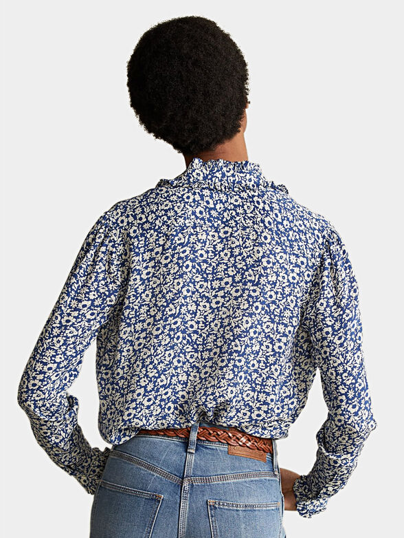 Silk shirt with floral print - 2