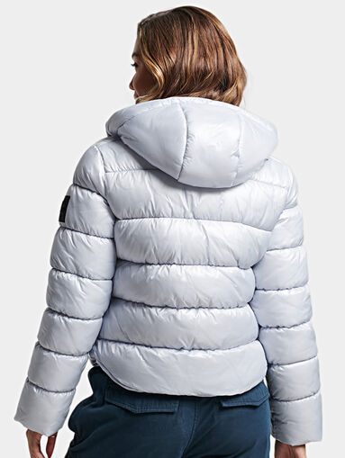 Black puffer jacket with quilted effect - 3