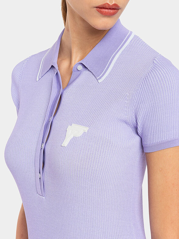 Knitted dress with collar - 3