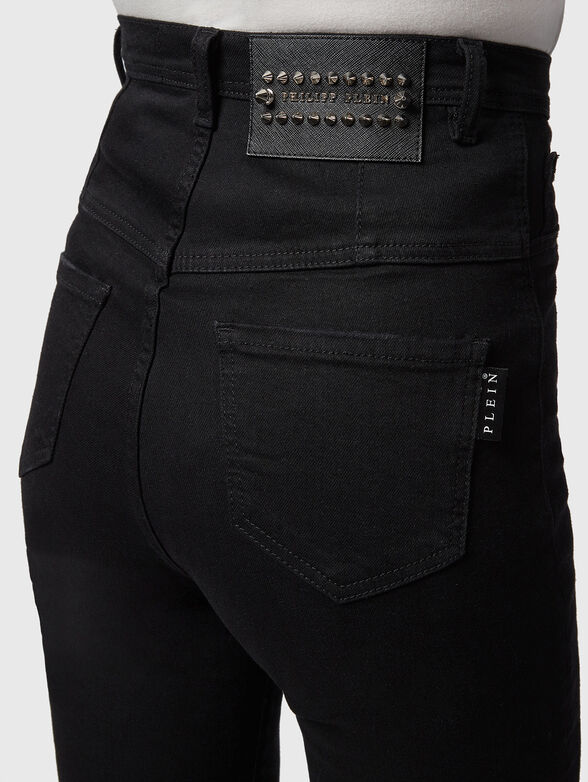 Black high waisted skinny jeans - 3