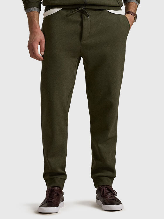 Sports trousers with logo embroidery - 1