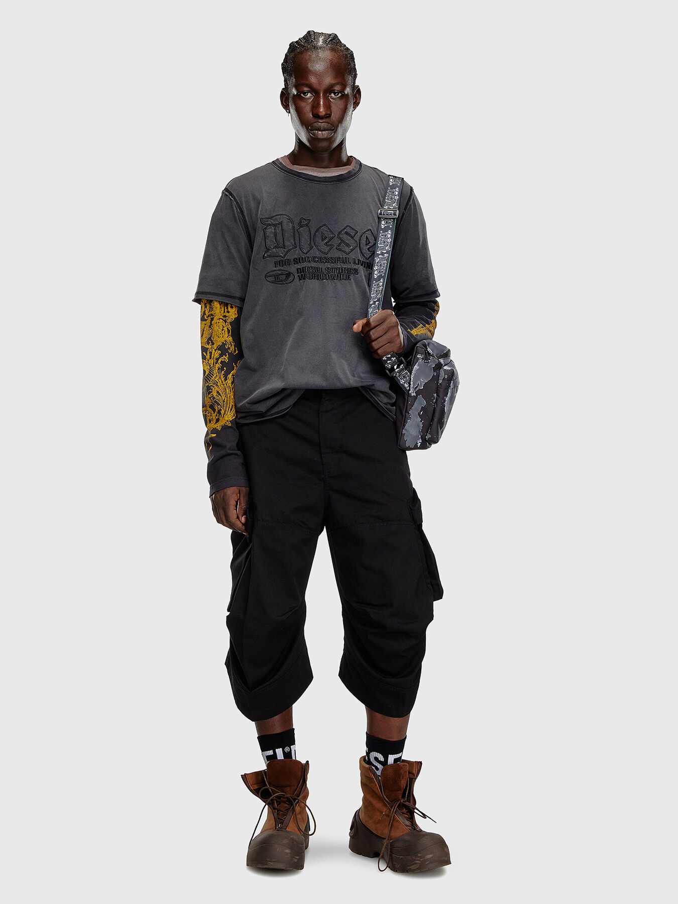 P-ARNE-SHORT-A short cargo trousers brand DIESEL