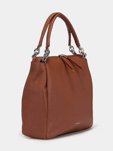 Black bag with Saffiano effect and metal logo - 3