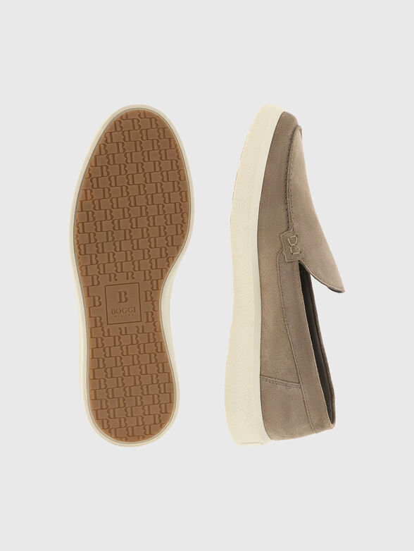 Beige suede loafers - 4