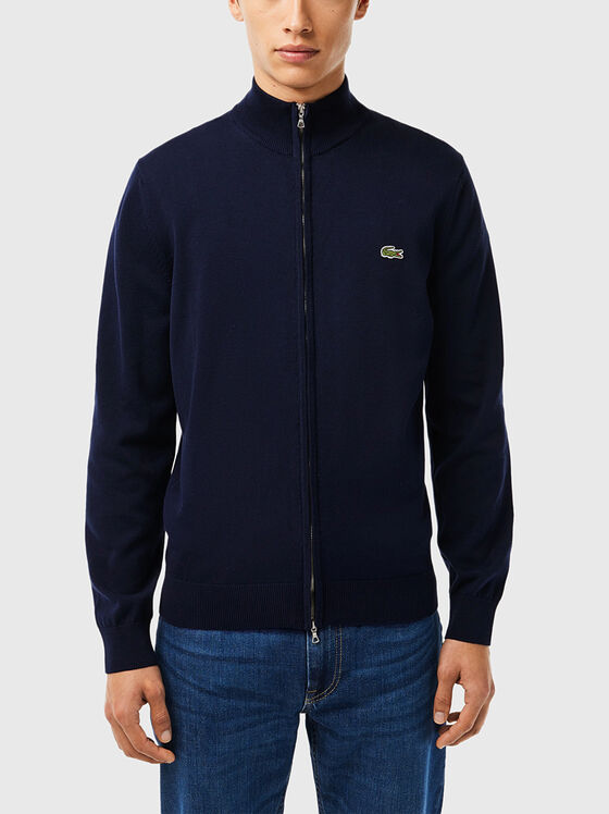 Cotton cardigan with zip - 1