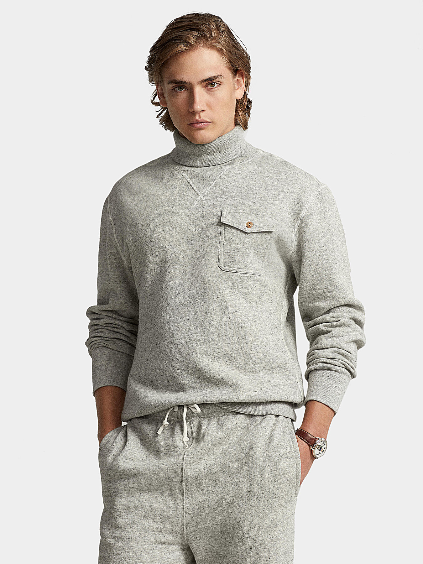 Sweatshirt with turtleneck and pocket brand POLO RALPH LAUREN Globalbrandsstore en