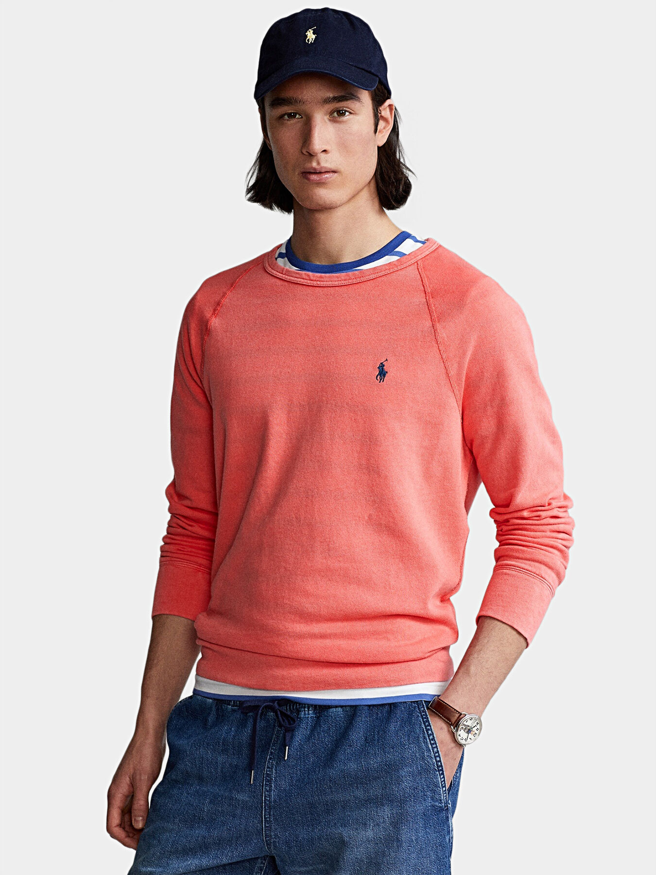 Blouse in coral color brand POLO RALPH LAUREN Globalbrandsstore en