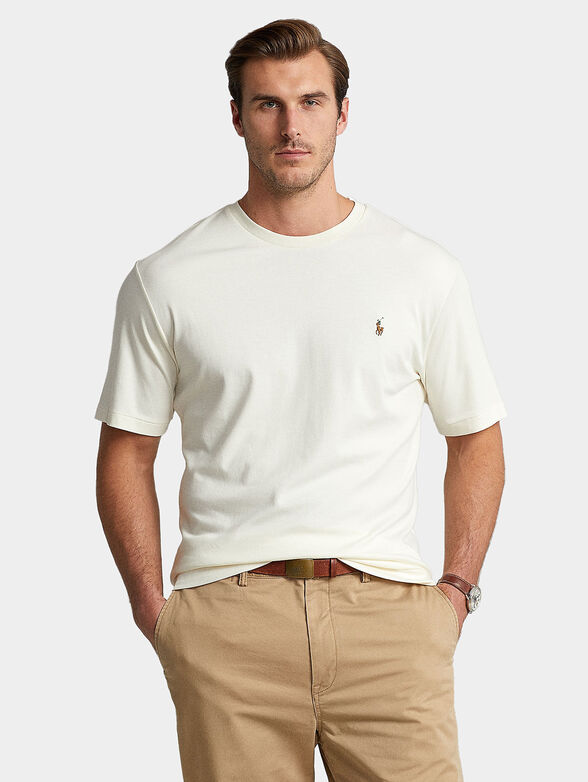 T-shirt with logo embroidery - 1