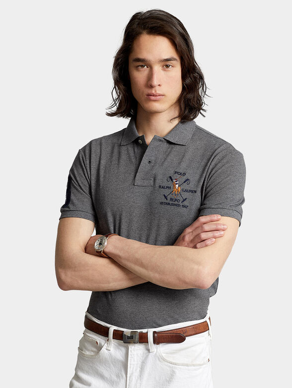 Polo-shirt with embroidery on the back - 1