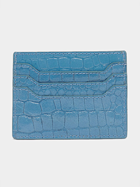 Blue card holder with animal print - 2