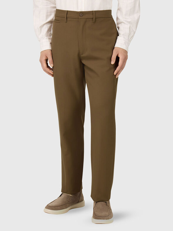 Wool blend trousers  - 1
