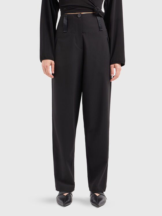 High waisted wool trousers - 1