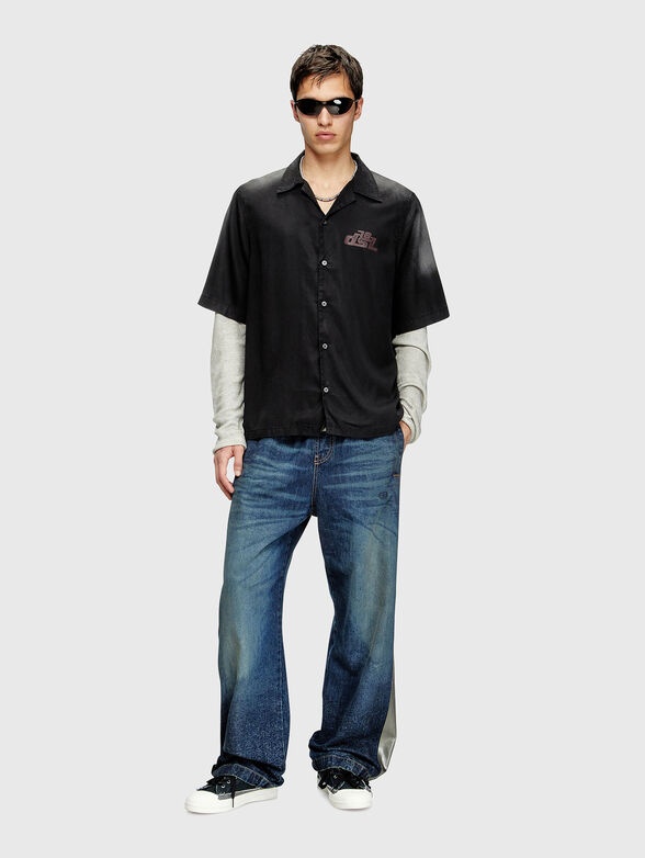 Short sleeve shirt with logo print - 2