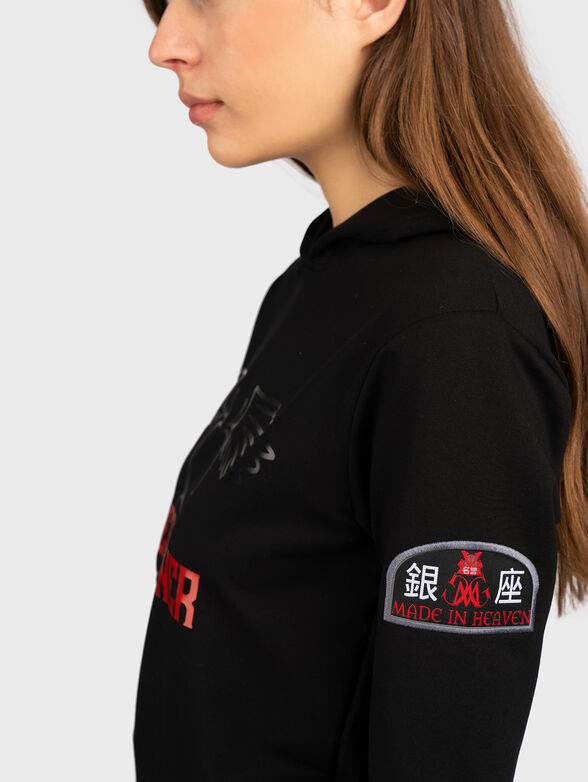 HL012 sweatshirt with hood and print - 3